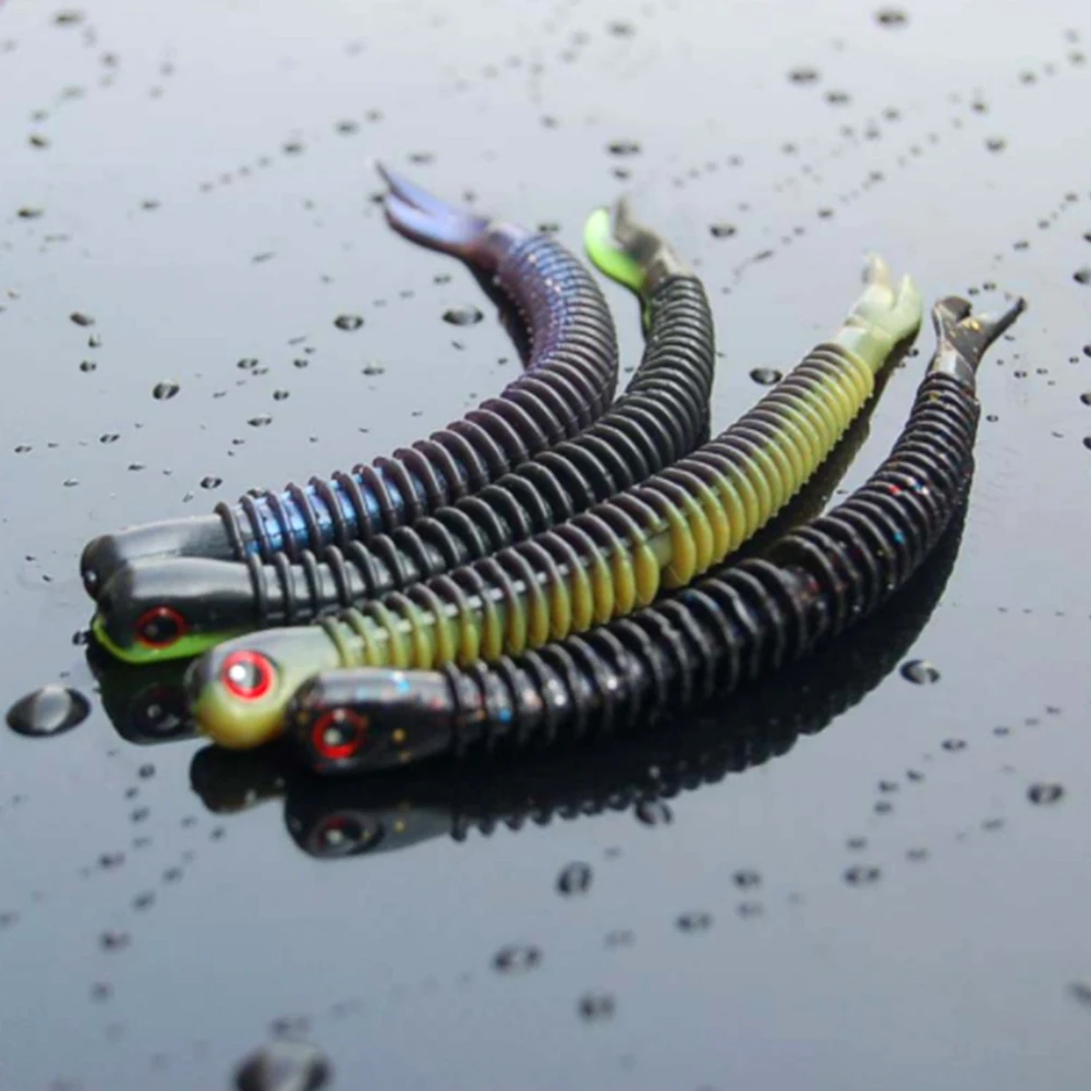 

4pcs Lifelike Soft Worm Fishing Lure Bait Floating Deep Diving Fishing Tackle Artificial Soft Bionic Bait Fishing Accessories