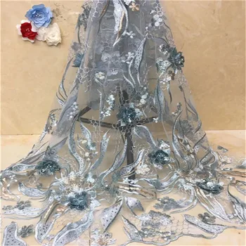 

Latest beads sequins African Laces Fabrics Embroidered African French Lace Fabric Cheap African French Net tulle Lace Fabric X5
