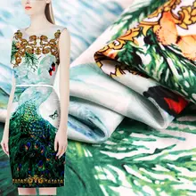 98*140 см/шт Ограниченная серия Франция осень цифровая печать жаккард модная ткань для платья tissu au метр Яркая Ткань сделай сам