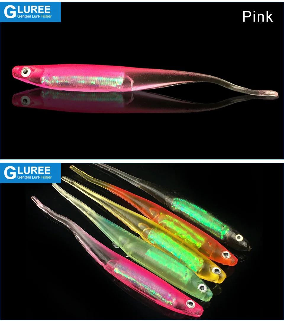 GLUREE-5Pcs-Soft-Fishing-Lures-Rainbow-Artificial-Bait-Colorful-3g10cm-Material-Aluminum-Foil-Embedded-Fishing-Tackle-Multicolor_08