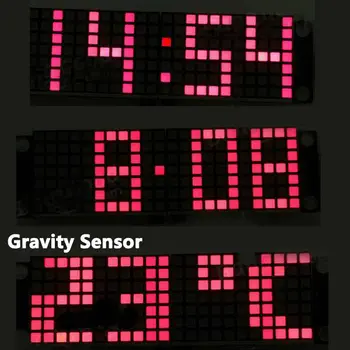 

Display time after rotating DIY DS3231 Gravity Sensor LED Digital Phantom Clock Kit temperature display