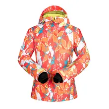 Женская лыжная куртка для сноубординга ветрозащитная Водонепроницаемая утепленная спортивная одежда с капюшоном Верхняя спортивная одежда зимнее пальто