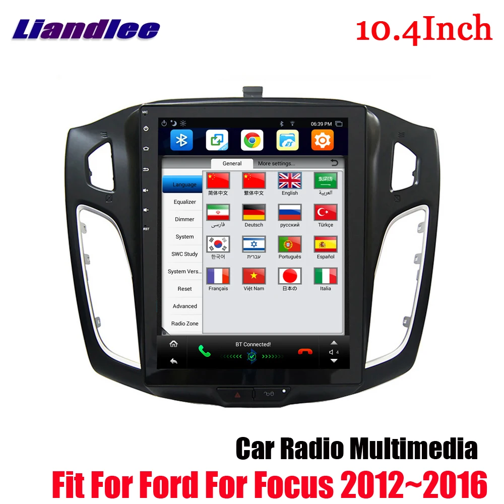 Discount Liandlee Android Tesla vertical Screen For Ford For Focus 2012~2016 Car Carplay Mirror link GPS Navi Navigation Map Camera Media 4