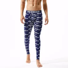 SEOBEAN Зима Осень мужской сексуальный хлопок ткань кальсоны колготки термальные кальсоны темно-синий цвет фортепиано печати