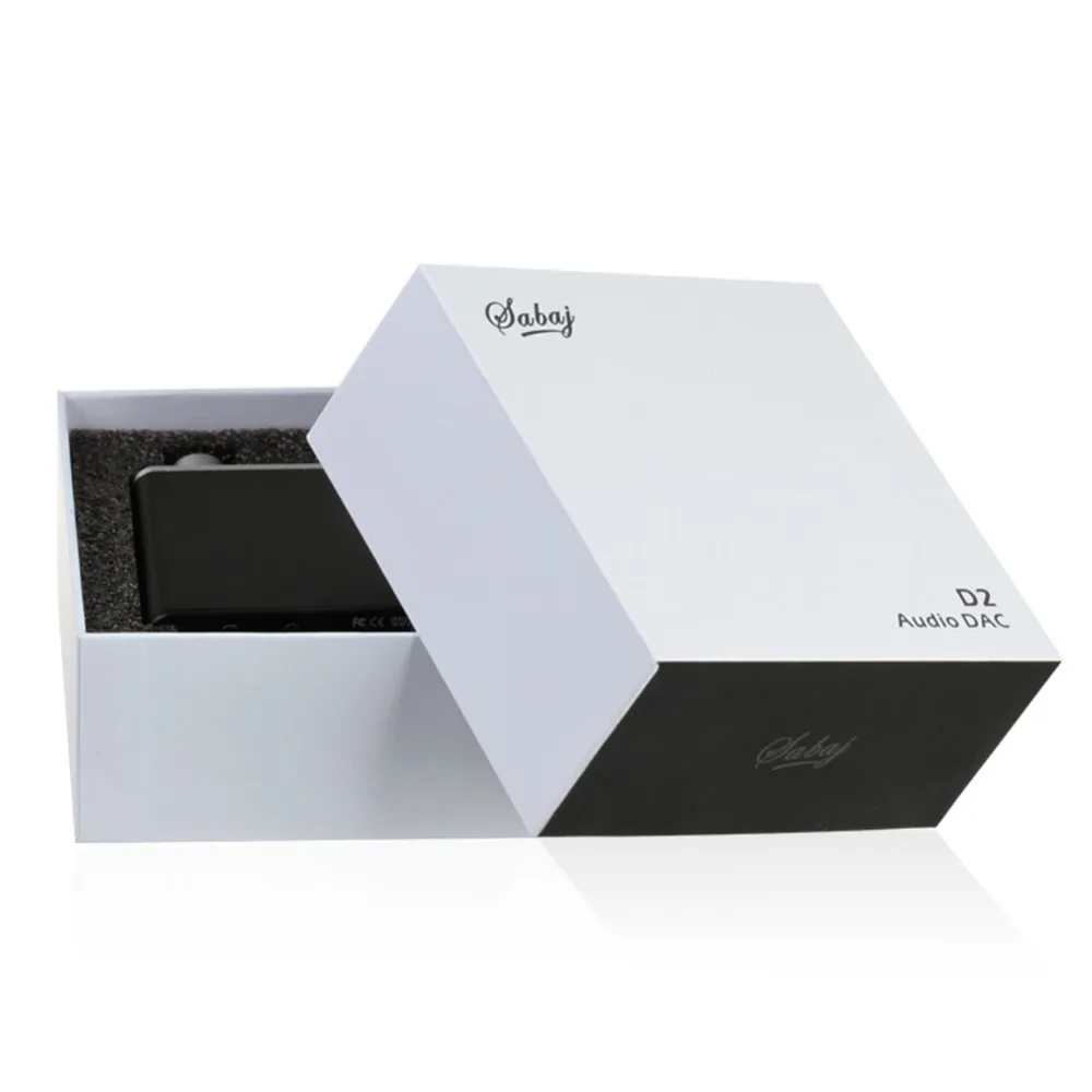 Sabaj D2 Audio Portable Headphone Amplifier Decoder All-in-one Coaxial Optical USB Input Mini Audio Amplifier Black Silver
