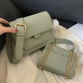 

Elegant Female Flap Square Bag 2019 Fashion New Quality PU Leather Women's Designer Handbag Travel Chain Shoulder Messenger Bag