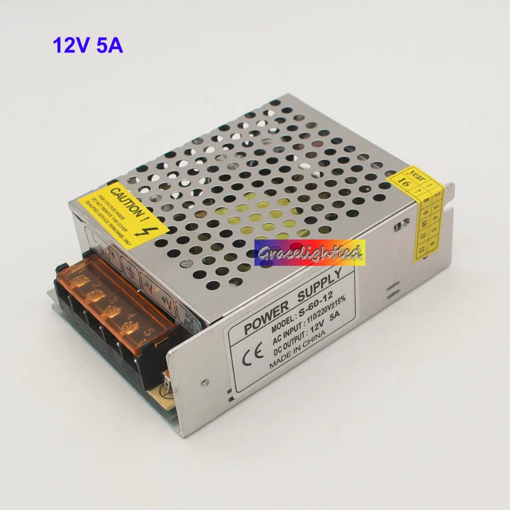 60 Вт переключатель питания Драйвер для светодиодной ленты света DC 12V 5A|driver for