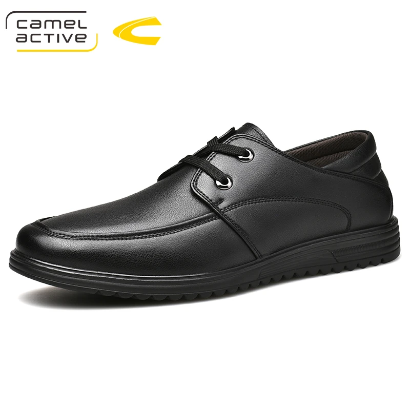 

Camel Active New Luxury Genuine Leather Men Black Wedding Oxford Shoes Lace-Up Office Men's Dress Shoes Business Casual Shoes