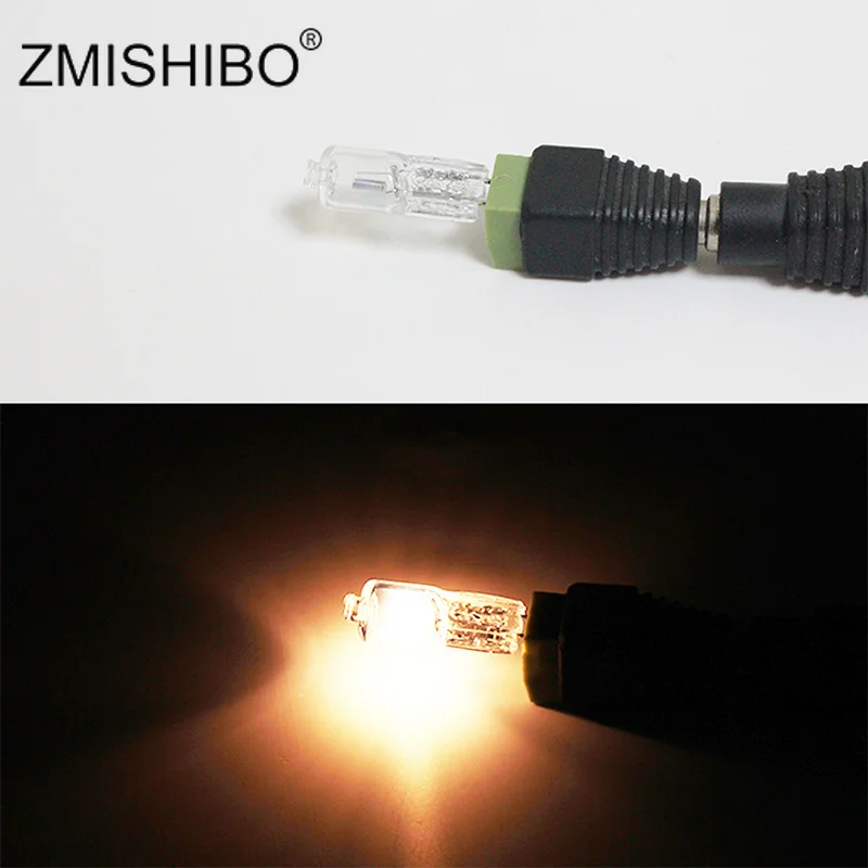 ZMISHIBO 20 шт. галогеновые лампы G4 AC/DC12V Тип JC высококачественные с регулируемой