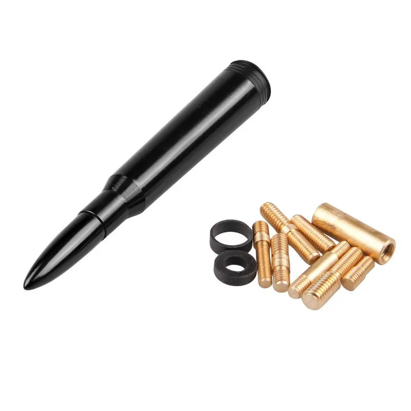 New car antena for Ford F150 raptors 50 cal callber Bullet Ammo Aluminum Short Antenna Black kit (8)