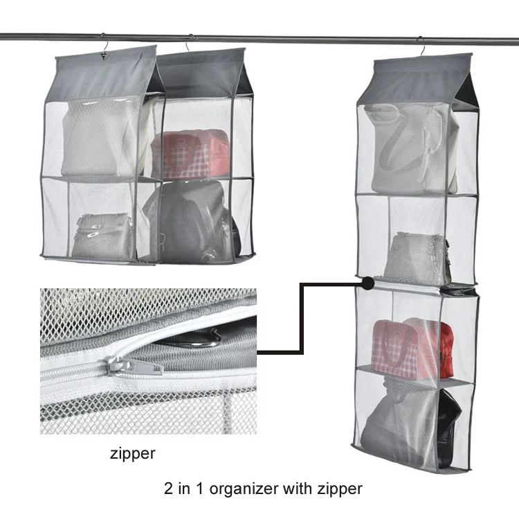 Съемная сумка-Органайзер с 4 отделениями, подвесная Сумочка, органайзер, прозрачный кошелек, сумка для коллекции, сумка для хранения, держатель, шкаф
