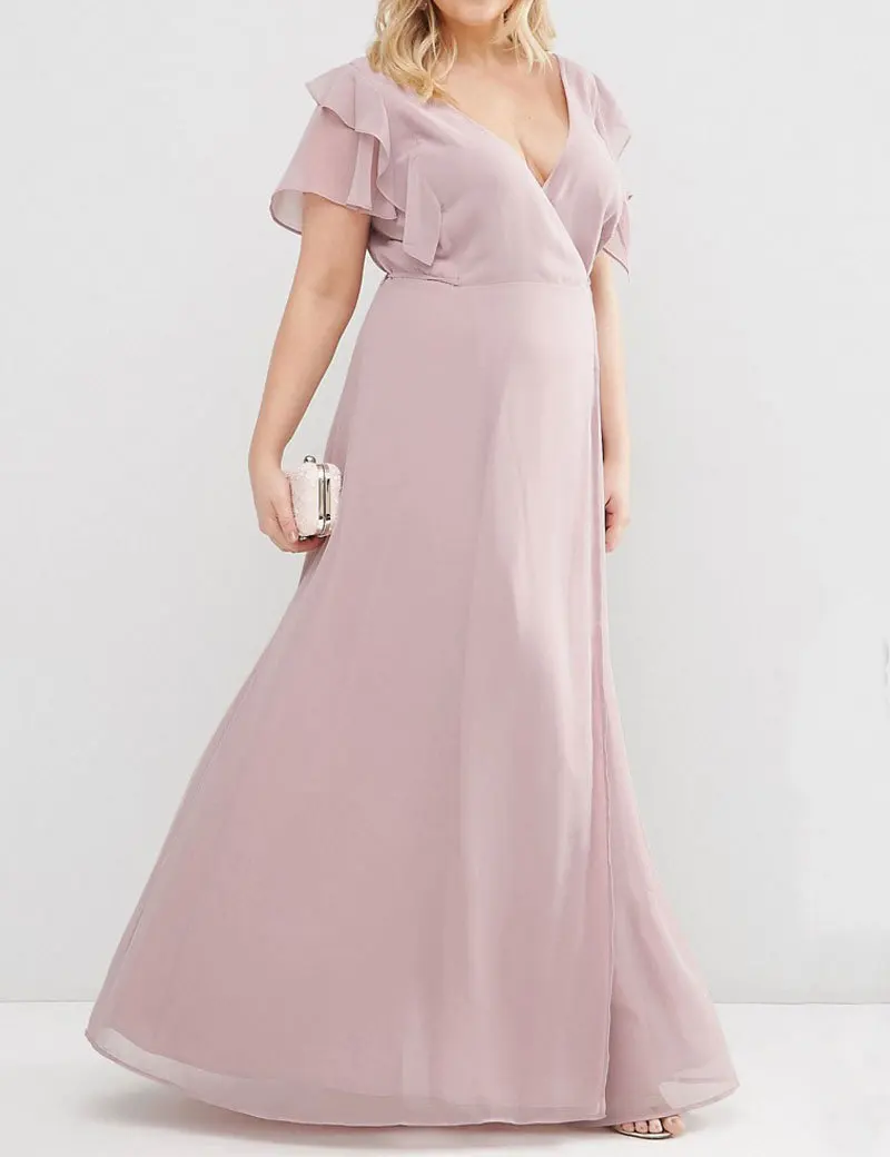 plus size blush bridesmaid dresses