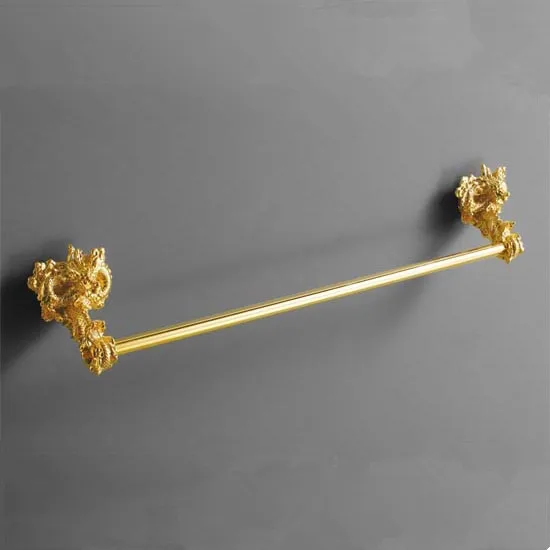 Luxury Gold Wall Mount Bathroom Hardware Set Dragon Paper Roll Holder Fashion Towel Rack Soap Dish Bathroom fitting MB-0950A