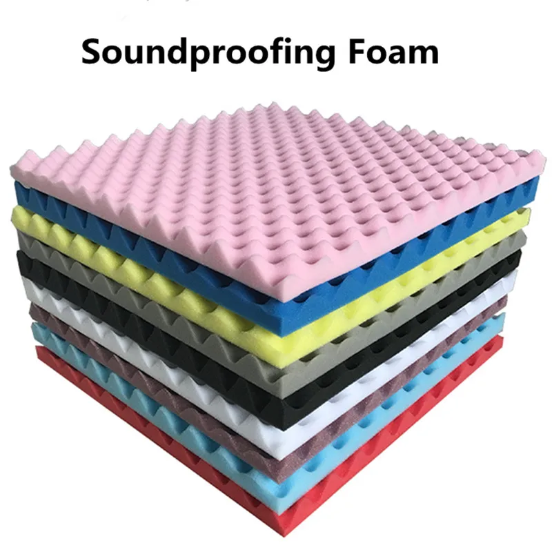 

Soundproofing Foam Studio Acoustic Foam Soundproof Absorption Treatment Panel Tile Wedge Polyurethane Foam 6pcs