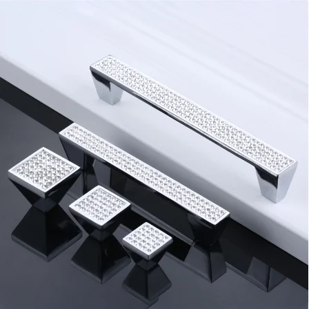 96mm 128mm Modern Fashion Clear Crystal Kitchen Cabinet Win Cabinet Door Handle Square Chrome Silver Drawer Shoe Cabinet Knob Cabinet Pulls Aliexpress