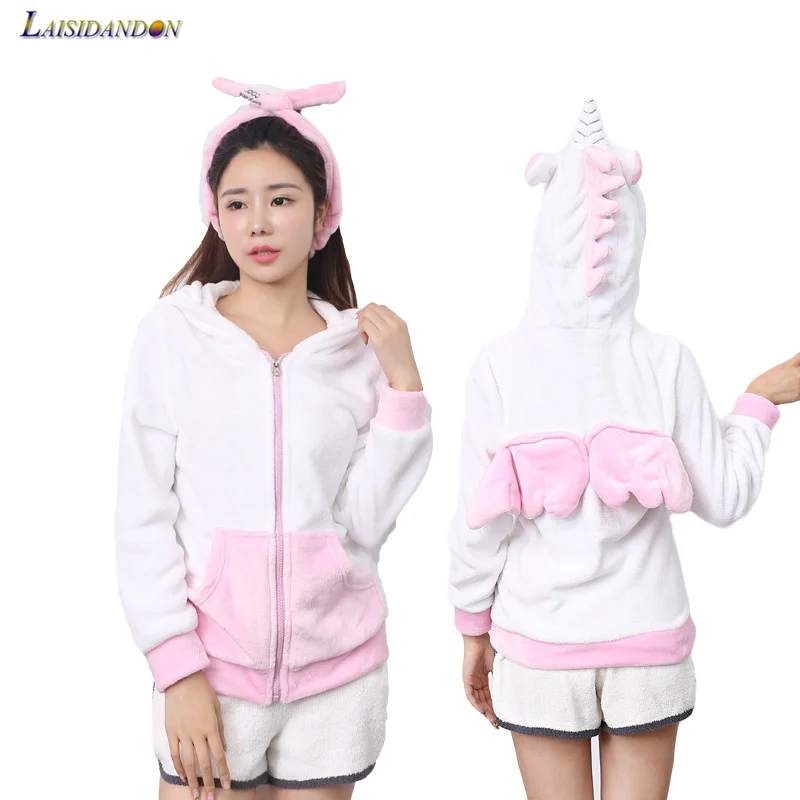 Мода мультфильм Розовый Единорог толстовки Аниме Костюм Взрослый Kawaii bts