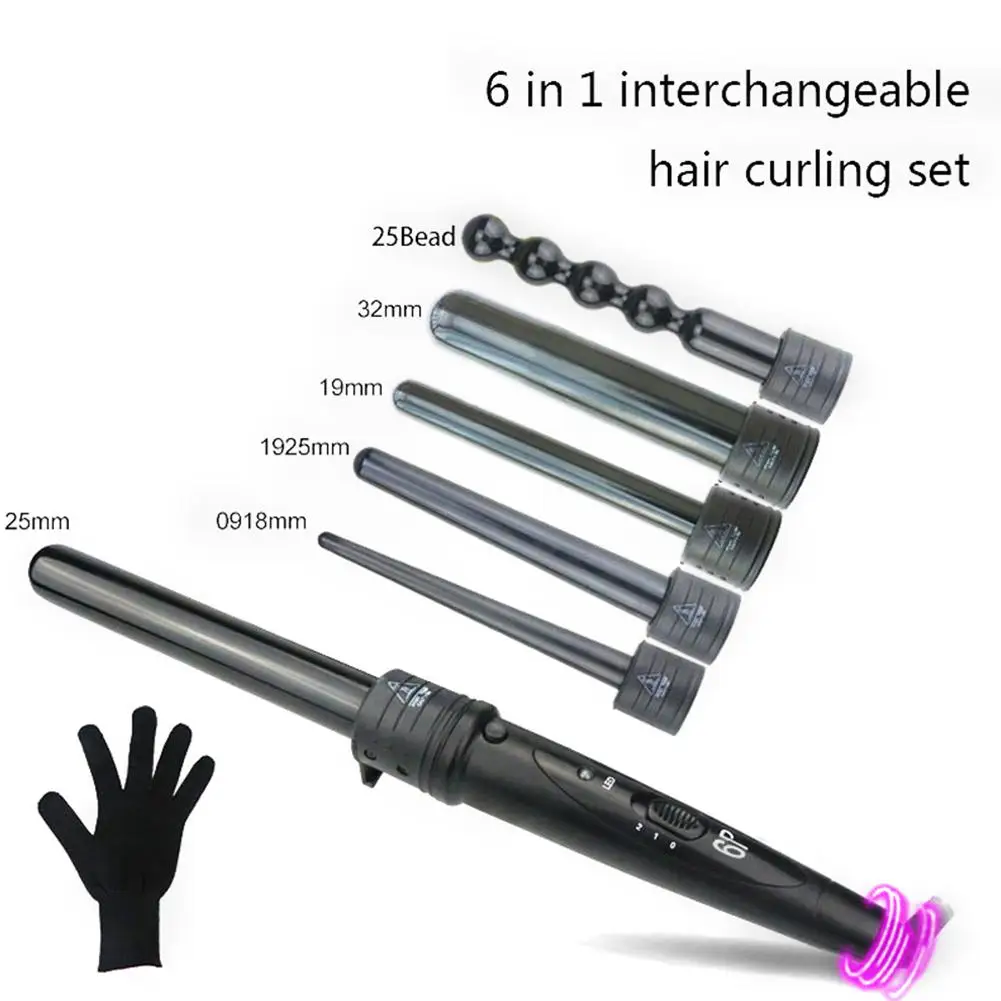 

Adoolla 6 in 1 Electric Hair Curler Ceramic Hair Curler Set Magic Hair Curling Styling Tool