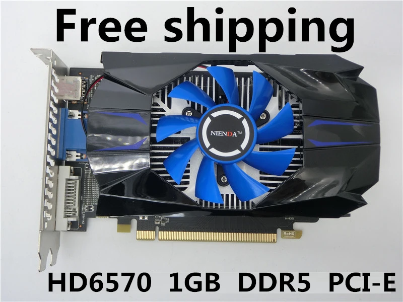 

Free Shipping 100% New Original ATI Radeon HD6570 1GB 128Bit DDR5 graphics card VGA DVI HDMI Independent Game Video Card