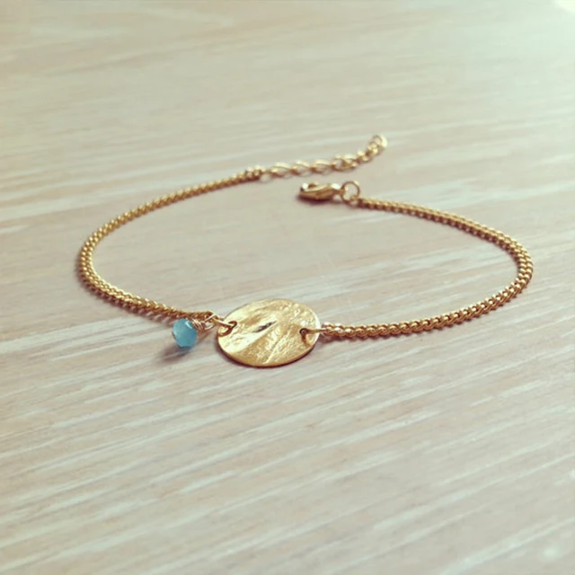 Estate Disco D'oro Braccialetto, Bracciale in oro, Braccialetto dono, Sea Life G Estate Disco D'oro Braccialetto, Bracciale in oro, Braccialetto dono, Sea Life G