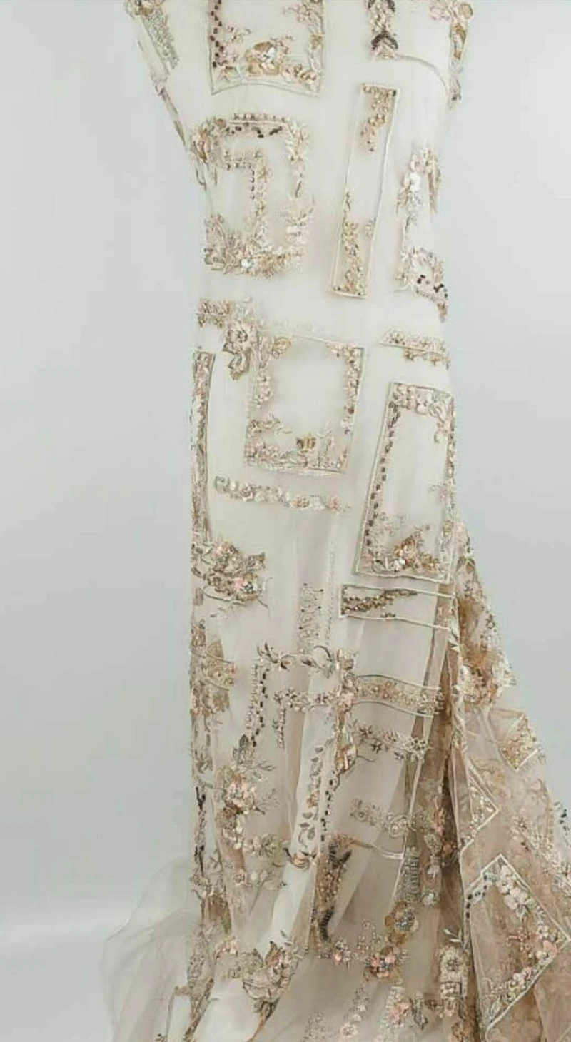 

Popular in the free shipping Pure manual 2018 net lace fabric quality French African beaded lace fabric tulle net cloth