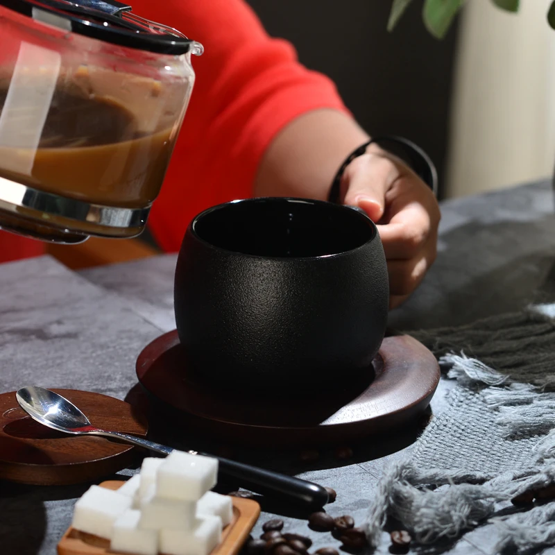 American-retro-stoneware-frosted-coffee-cup-with-wood-base-Simple-ceramic-personality-mug-with-lid-and (2)