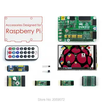 

Raspberry Pi 3.5 inch LCD GPIO DVK512 expansion DIY kit adapter plate LEDs KEYs