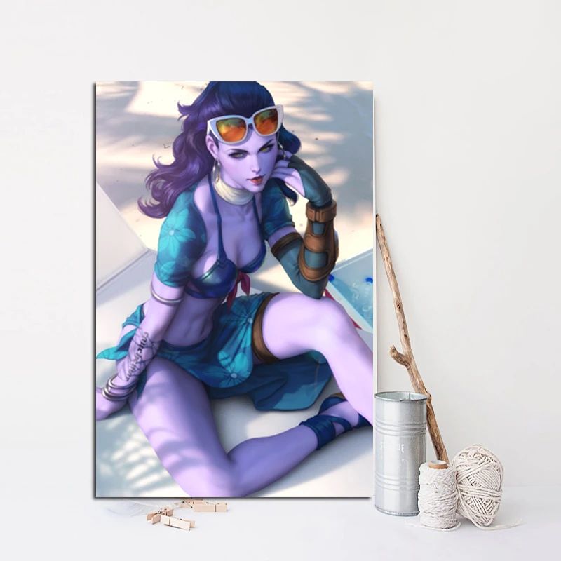 

Overwatches Widowmaker Summer Skin Fanart Canvas Poster And Print Canvas Painting Decorative Picture For Living Room Home Decor