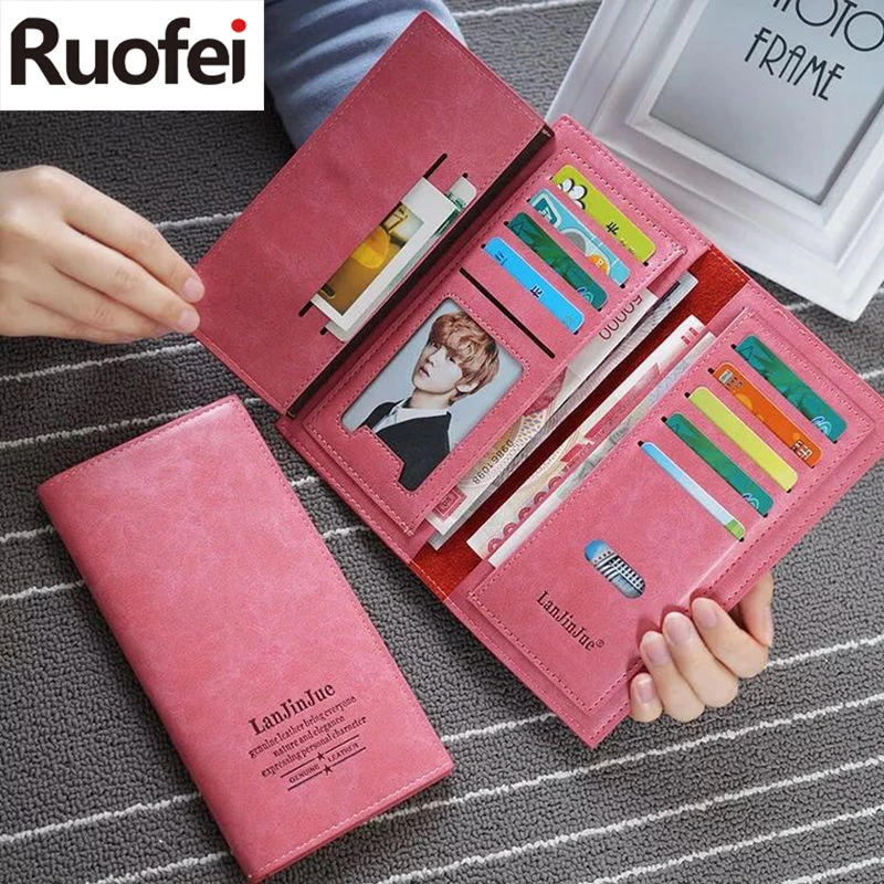 2017 nuevas carteras moda para mujer, monederos de gran para mujer, carteras de cuero PU para mujer, portatarjetas cartera|long wallet|wallet femalewomen fashion purses - AliExpress