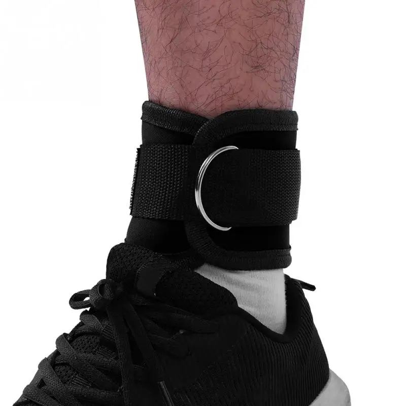 1 шт. спортивные ремешки на лодыжке поддержка запястья спортивная повязка сила ноги тренировка вес-подшипник силовой ремень кольцо для фитнеса тхэквондо - Цвет: Черный