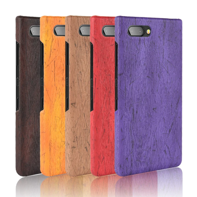 Phone case for Blackberry Key 2 key2 luxury Wood grain pattern PU leather+PC material back Hard