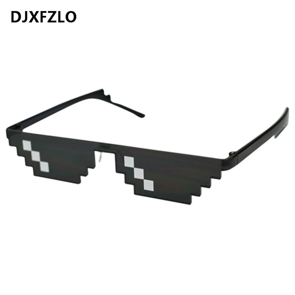 DJXFZLO 2020 очки 8 бит MLG пиксельные солнцезащитные для мужчин и женщин брендовые Thug Life