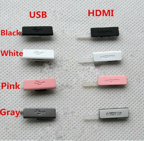 Original New USB Charging Port Dust Plug Cover + HDMI Port Slot Cover