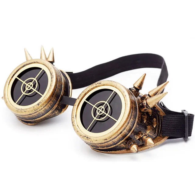 FLORATA Steampunk Goggles Glasses Men Welding Cyber Punk Biker Gothic Rave Cosplay Male Punk Sun Glasses For Halloween