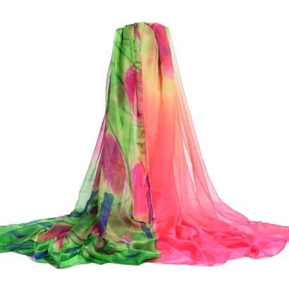 [FAITHINK] новые шелковые роскошные шарфы женские зимние брендовые Длинные Пончо и накидки для девочек цветочные цветные бандана воротник Echarpes