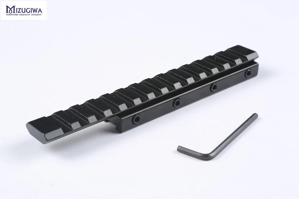 

Mizugiwa 11mm to 20mm/21mm Dovetail extend Scope Mount Weaver Picatinny Rail Adapter Extensible Hunting Scope Laser bases 155MM