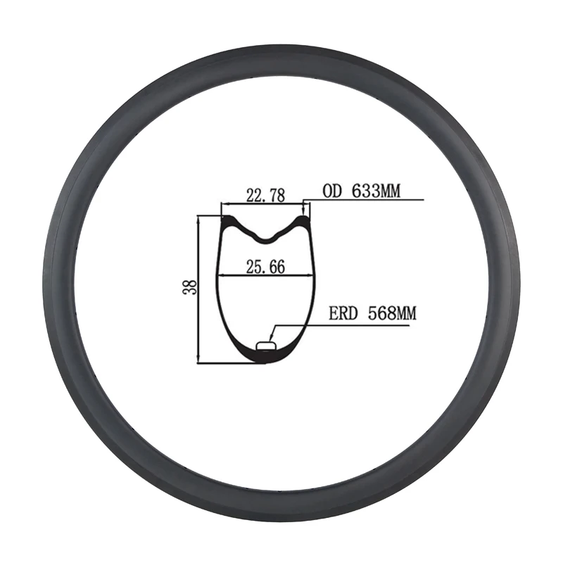 700c 38mm Tubular Road bicycle Carbon Rim Width 23mm V brake basalt track ERD 568mm UD 3K 12K Twill | Спорт и развлечения