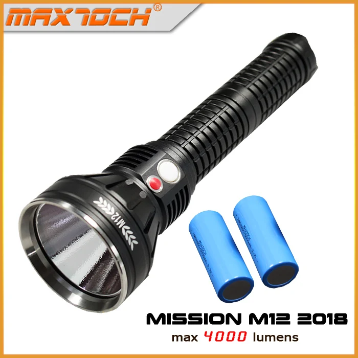 MAXTOCH Mission M12 XHP70.2, обновленный светодиодный фонарик 4000лм, потрясающий, с высокой выходной мощностью и 26650 длительным временем работы, супермощный фонарик - Цвет: Фиолетовый