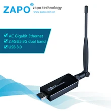 ZAPO Smart 5 ГГц WiFi USB 3,0 адаптер 1200 Мбит/с двухдиапазонный беспроводной 802.11ac сетевая карта вращающаяся антенна для систем Windows Linux