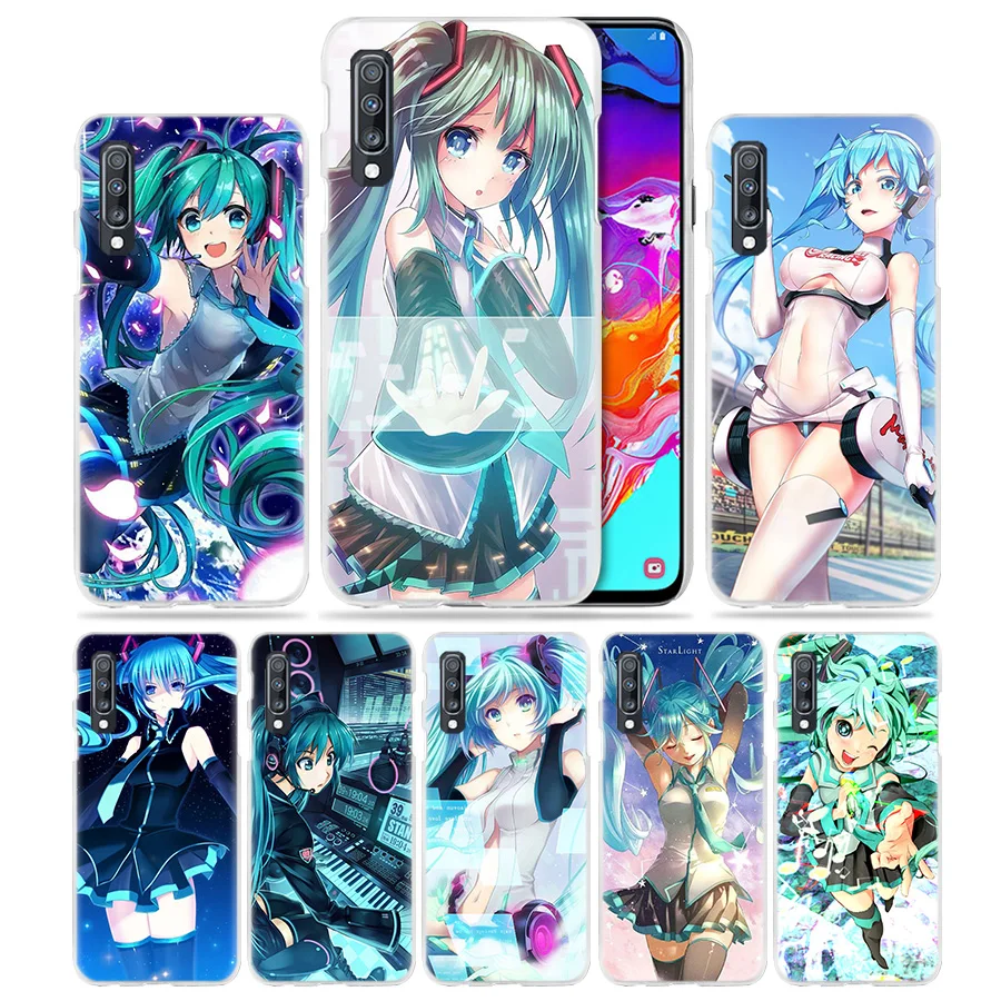 

Anime Hatsune Miku Case for Samsung Galaxy M40 A50 A80 A70 A60 A40 A30 A20e A10 J4 J6 Plus J8 2018 S10e Hard PC Phone Cover Capa