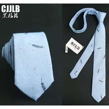 Топ Хлопок Галстуки для мужчин горошек перо печатных шеи узкий галстук Мягкий Художественный Ручной Работы Gravatas тонкий Corbatas Cravat 6 см