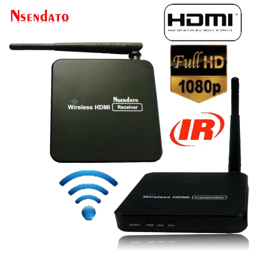 Беспроводной удлинитель Nsendato 1080P 100M HDMI H.264 с ИК пультом дистанционного управления