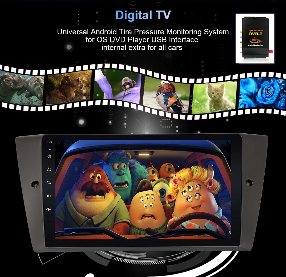 Sale Eunavi Android 9.0 4G Car DVD PLAYER For BMW E90 GPS stereo audio navigation multimedia screen head unit PX6 with HDMI 18