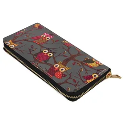 

Owl Printing Women Wallets 5 Colors Canvas Woman Wallet Zipper Long Design Portable Lady Coin Purse Day Clutches