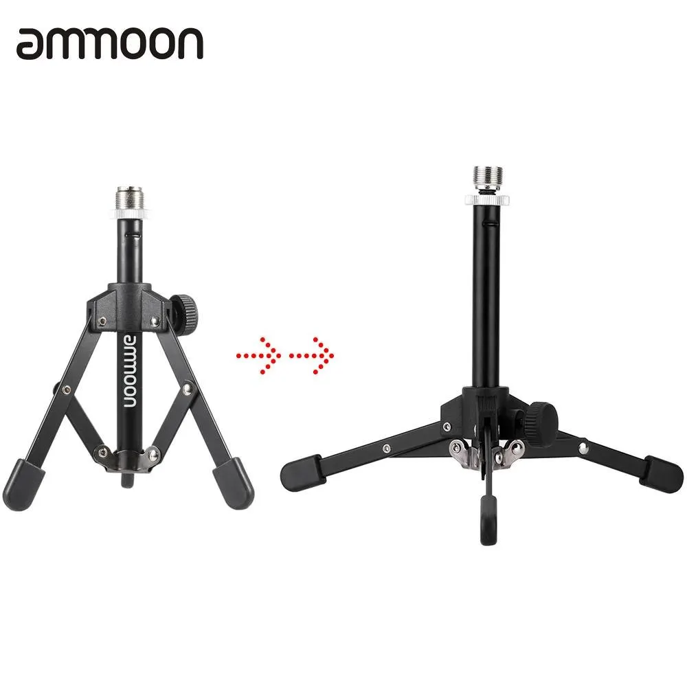 Ammoon MS 12 мини складной Регулируемый Настольный штатив подставка для микрофона с