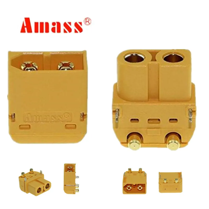 20 пар разъем Amass XT60PW PCB гнездовые цилиндрические коннекторы для батарей RC Lipo