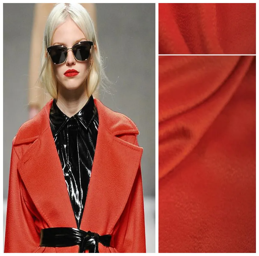 

145cm top water ripples smooth hair cashmere fabric coat wool fabric wholesale high quality wool cloth