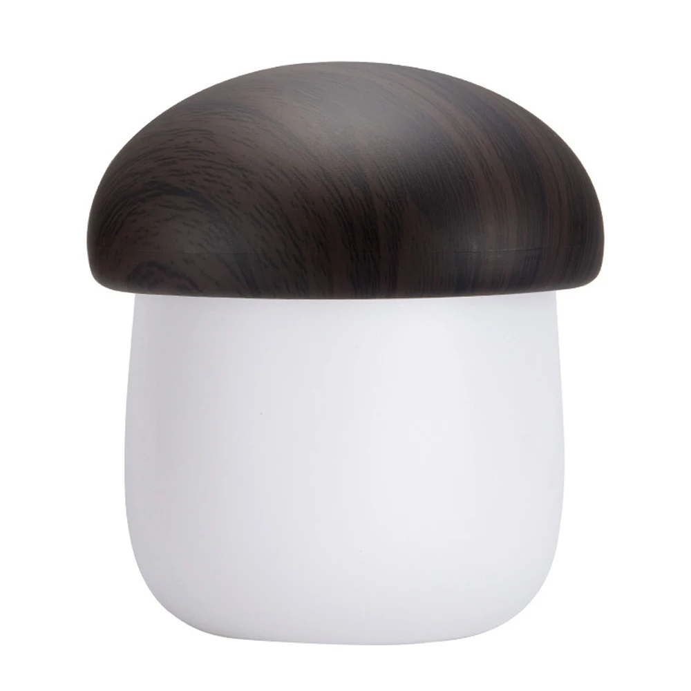 Portable USB Spray Humidifier LED Night Light For Car Office Mushroom ABS Wood Grain Christmas Home Decor Atmosphere Sleep Lamps (21)