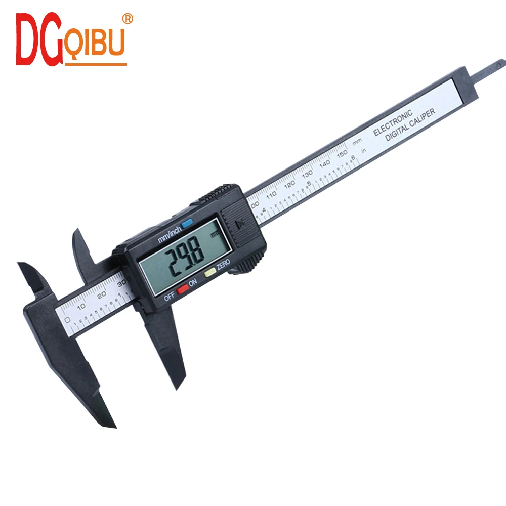 

Digital Vernier Calipers measure 150mm 6inch LCD Electronic Carbon Fiber Gauge height measuring instruments micrometer