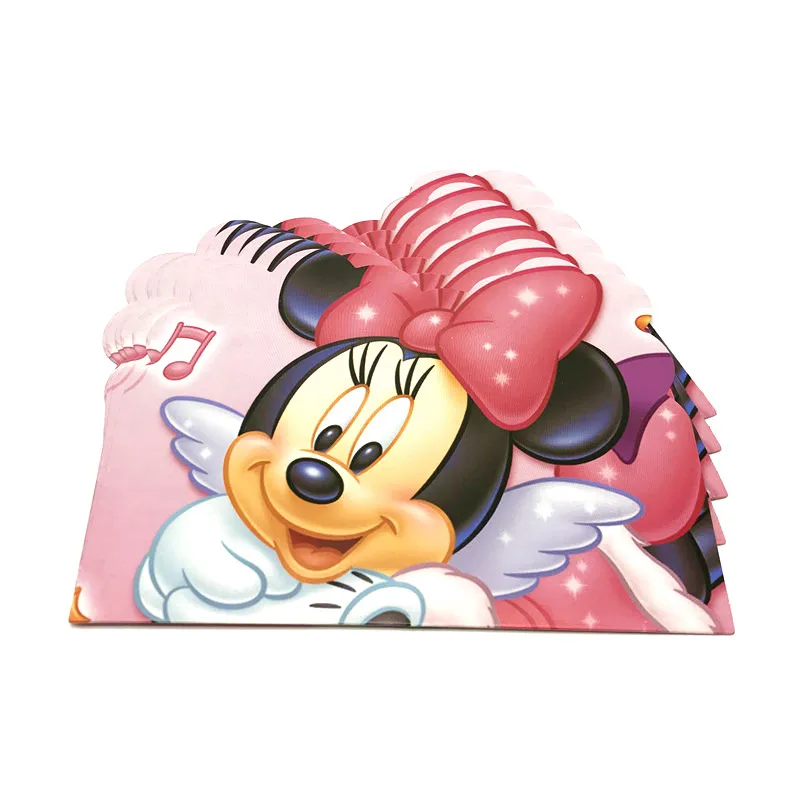 

Cartoon Minnie Mouse Invitation Card Thank-You Card Mini Greeting Card For Kid/Girl Birthday Party Baby Shower Supply 6pcs/lot