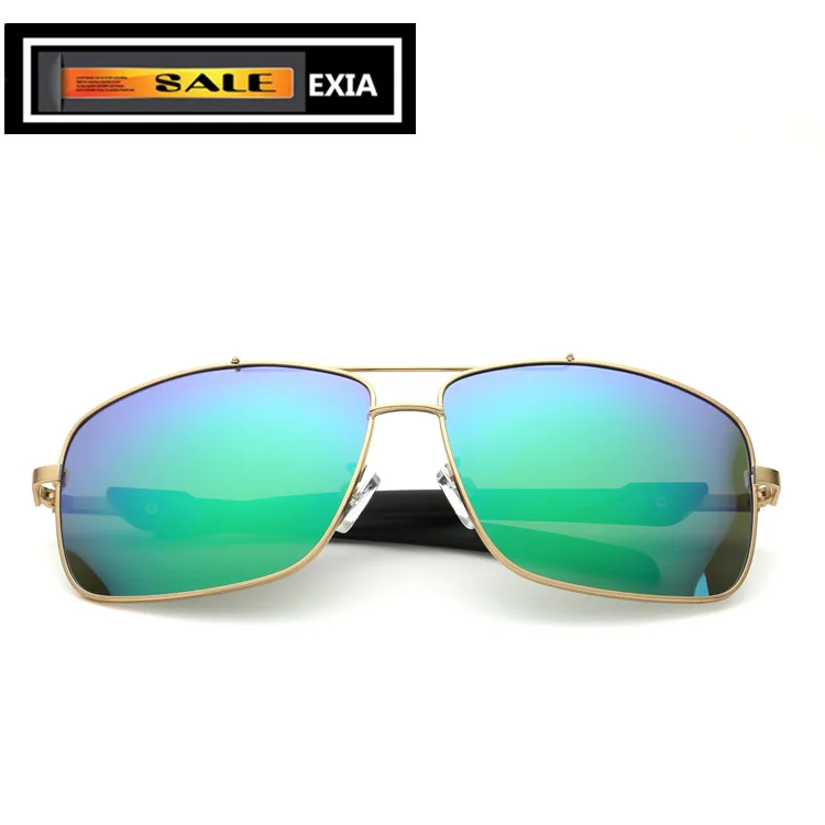 Green Mirror Coatings Flash Color Sunglasses for Men Eyewear Design